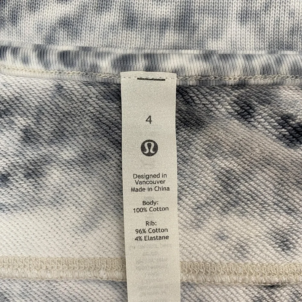 Lululemon Perfectly Oversized Sweatshirt Womens 4‎ Tie Dye Marble Relaxed Terry